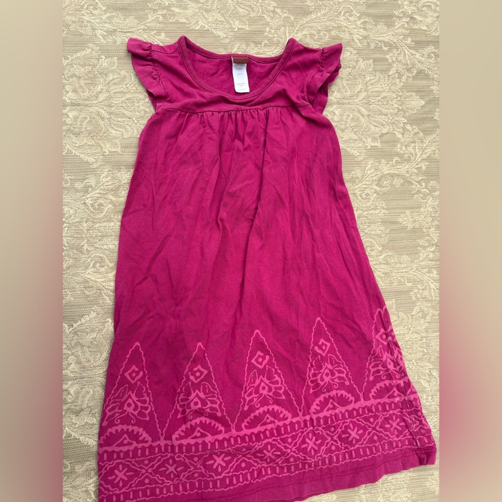 Tea Collection magenta cotton dress